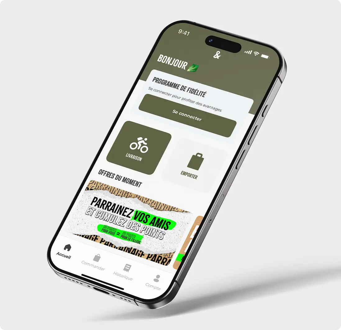 Belorder - Interface mobile